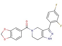 5-(1,3-benzodioxol-5-ylcarbonyl)-3-(2,4-difluorophenyl)-4,5,6,7-tetrahydro-1H-pyrazolo[4,3-c]pyridine