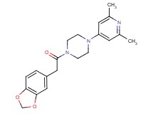 1-(1,3-benzodioxol-5-ylacetyl)-4-(2,6-dimethyl-4-pyridinyl)piperazine