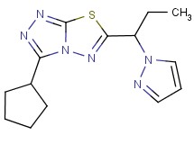 3-cyclopentyl-6-[1-(1H-pyrazol-1-yl)propyl][1,2,4]triazolo[3,4-b][1,3,4]thiadiazole