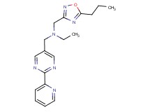 N-[(5-propyl-1,2,4-oxadiazol-3-yl)methyl]-N-[(2-pyridin-2-ylpyrimidin-5-yl)methyl]ethanamine