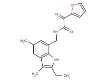 N-[(2-ethyl-3,5-dimethyl-1H-indol-7-yl)methyl]-2-(2-furyl)-2-oxoacetamide