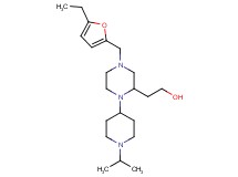 2-[4-[(5-ethyl-2-furyl)methyl]-1-(1-isopropyl-4-piperidinyl)-2-piperazinyl]ethanol