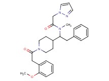 N-(1-{1-[(2-methoxyphenyl)acetyl]-4-piperidinyl}-2-phenylethyl)-N-methyl-2-(1H-pyrazol-1-yl)acetamide