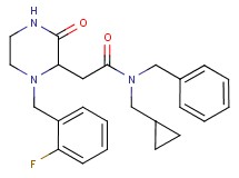 N-benzyl-N-(cyclopropylmethyl)-2-[1-(2-fluorobenzyl)-3-oxo-2-piperazinyl]acetamide