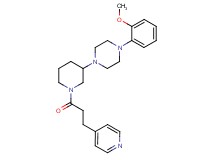 1-(2-methoxyphenyl)-4-{1-[3-(4-pyridinyl)propanoyl]-3-piperidinyl}piperazine