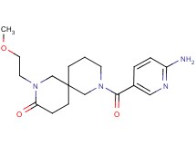 8-[(6-amino-3-pyridinyl)carbonyl]-2-(2-methoxyethyl)-2,8-diazaspiro[5.5]undecan-3-one