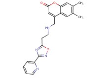 6,7-dimethyl-4-({[2-(3-pyridin-2-yl-1,2,4-oxadiazol-5-yl)ethyl]amino}methyl)-2H-chromen-2-one