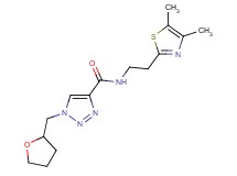 N-[2-(4,5-dimethyl-1,3-thiazol-2-yl)ethyl]-1-(tetrahydro-2-furanylmethyl)-1H-1,2,3-triazole-4-carboxamide