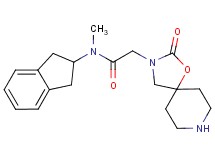 N-(2,3-dihydro-1H-inden-2-yl)-N-methyl-2-(2-oxo-1-oxa-3,8-diazaspiro[4.5]dec-3-yl)acetamide hydrochloride