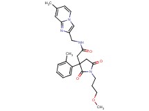 2-[1-(3-methoxypropyl)-3-(2-methylphenyl)-2,5-dioxo-3-pyrrolidinyl]-N-[(7-methylimidazo[1,2-a]pyridin-2-yl)methyl]acetamide