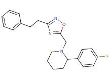 2-(4-fluorophenyl)-1-{[3-(2-phenylethyl)-1,2,4-oxadiazol-5-yl]methyl}piperidine