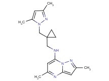 N-({1-[(3,5-dimethyl-1H-pyrazol-1-yl)methyl]cyclopropyl}methyl)-2,5-dimethylpyrazolo[1,5-a]pyrimidin-7-amine
