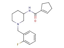 N-[1-(2-fluorobenzyl)-3-piperidinyl]-1-cyclopentene-1-carboxamide