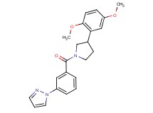 1-(3-{[3-(2,5-dimethoxyphenyl)-1-pyrrolidinyl]carbonyl}phenyl)-1H-pyrazole