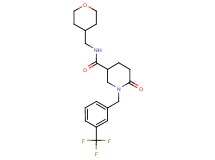6-oxo-N-(tetrahydro-2H-pyran-4-ylmethyl)-1-[3-(trifluoromethyl)benzyl]-3-piperidinecarboxamide