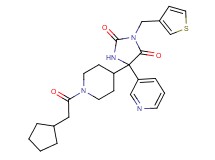5-[1-(cyclopentylacetyl)-4-piperidinyl]-5-(3-pyridinyl)-3-(3-thienylmethyl)-2,4-imidazolidinedione
