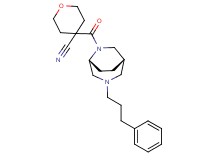 4-{[(1S*,5R*)-3-(3-phenylpropyl)-3,6-diazabicyclo[3.2.2]non-6-yl]carbonyl}tetrahydro-2H-pyran-4-carbonitrile
