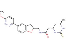 N-{[5-(6-methoxy-3-pyridazinyl)-2,3-dihydro-1-benzofuran-2-yl]methyl}-2-[(4S*,6R*)-6-methyl-2-thioxohexahydro-4-pyrimidinyl]acetamide