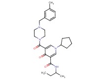 N-(sec-butyl)-1-cyclopentyl-5-{[4-(3-methylbenzyl)-1-piperazinyl]carbonyl}-4-oxo-1,4-dihydro-3-pyridinecarboxamide