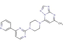 5-methyl-7-{4-[4-(3-pyridinyl)-2-pyrimidinyl]-1-piperazinyl}[1,2,4]triazolo[1,5-a]pyrimidine