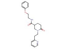 6-oxo-N-(2-phenoxyethyl)-1-[2-(2-pyridinyl)ethyl]-3-piperidinecarboxamide