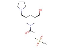 [(3R*,5R*)-1-[3-(methylsulfonyl)propanoyl]-5-(1-pyrrolidinylmethyl)-3-piperidinyl]methanol
