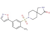 8-{[5-(5-isoxazolyl)-2-methylphenyl]sulfonyl}-2,8-diazaspiro[4.5]decan-3-one