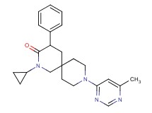 2-cyclopropyl-9-(6-methyl-4-pyrimidinyl)-4-phenyl-2,9-diazaspiro[5.5]undecan-3-one