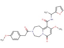 N-[1-(2-furyl)ethyl]-9-methoxy-3-[(4-methoxyphenyl)acetyl]-7-oxo-1,2,3,4,5,7-hexahydropyrido[1,2-d][1,4]diazepine-10-carboxamide