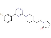 1-(2-{1-[5-(3-fluorophenyl)-1,2,4-triazin-3-yl]-4-piperidinyl}ethyl)-2-pyrrolidinone