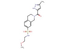 N-(2-methoxyethyl)-2-[(3-methyl-1H-pyrazol-5-yl)carbonyl]-1,2,3,4-tetrahydroisoquinoline-7-sulfonamide