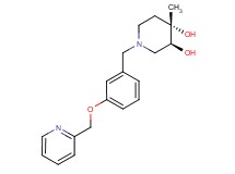 (3S*,4S*)-4-methyl-1-[3-(pyridin-2-ylmethoxy)benzyl]piperidine-3,4-diol