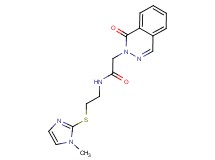 N-{2-[(1-methyl-1H-imidazol-2-yl)thio]ethyl}-2-(1-oxo-2(1H)-phthalazinyl)acetamide