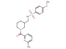 4-methoxy-N-({1-[(6-methyl-2-pyridinyl)carbonyl]-3-piperidinyl}methyl)benzenesulfonamide