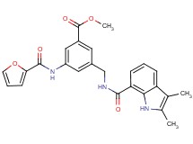 methyl 3-({[(2,3-dimethyl-1H-indol-7-yl)carbonyl]amino}methyl)-5-(2-furoylamino)benzoate