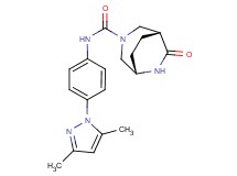 (1R*,5S*)-N-[4-(3,5-dimethyl-1H-pyrazol-1-yl)phenyl]-7-oxo-3,6-diazabicyclo[3.2.2]nonane-3-carboxamide