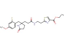 ethyl 2-[2-({3-[2-(2-fluoro-4-methoxybenzyl)-5-oxo-2-pyrrolidinyl]propanoyl}amino)ethyl]-1,3-thiazole-4-carboxylate