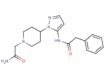 N-{1-[1-(2-amino-2-oxoethyl)piperidin-4-yl]-1H-pyrazol-5-yl}-2-phenylacetamide