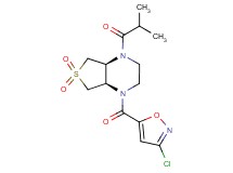 (4aS*,7aR*)-1-[(3-chloro-5-isoxazolyl)carbonyl]-4-isobutyryloctahydrothieno[3,4-b]pyrazine 6,6-dioxide