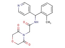 2-(3,5-dioxomorpholin-4-yl)-N-[(2-methylphenyl)(pyridin-4-yl)methyl]acetamide