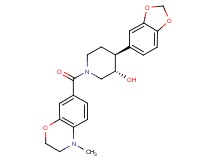 (3S*,4S*)-4-(1,3-benzodioxol-5-yl)-1-[(4-methyl-3,4-dihydro-2H-1,4-benzoxazin-7-yl)carbonyl]piperidin-3-ol