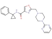 N-(1-phenylcyclopropyl)-2-{[4-(2-pyrimidinyl)-1-piperazinyl]methyl}-1,3-oxazole-4-carboxamide
