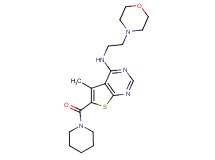 5-methyl-N-[2-(4-morpholinyl)ethyl]-6-(1-piperidinylcarbonyl)thieno[2,3-d]pyrimidin-4-amine