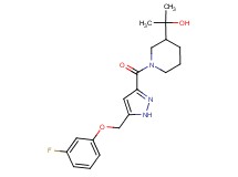 2-[1-({5-[(3-fluorophenoxy)methyl]-1H-pyrazol-3-yl}carbonyl)piperidin-3-yl]propan-2-ol