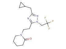 1-{2-[3-(cyclopropylmethyl)-1-(2,2,2-trifluoroethyl)-1H-1,2,4-triazol-5-yl]ethyl}piperidin-2-one