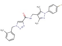 N-{[1-(4-fluorophenyl)-3,5-dimethyl-1H-pyrazol-4-yl]methyl}-1-(2-methylbenzyl)-1H-1,2,3-triazole-4-carboxamide