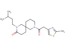 2-(3-methylbutyl)-8-[(2-methyl-1,3-thiazol-4-yl)acetyl]-2,8-diazaspiro[5.5]undecan-3-one