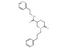 6-oxo-1-(3-phenylpropyl)-N-[2-(3-pyridinyl)ethyl]-3-piperidinecarboxamide