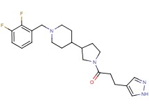 1-(2,3-difluorobenzyl)-4-{1-[3-(1H-pyrazol-4-yl)propanoyl]-3-pyrrolidinyl}piperidine
