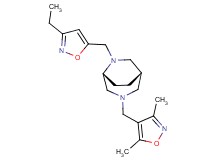 (1S*,5R*)-3-[(3,5-dimethyl-4-isoxazolyl)methyl]-6-[(3-ethyl-5-isoxazolyl)methyl]-3,6-diazabicyclo[3.2.2]nonane